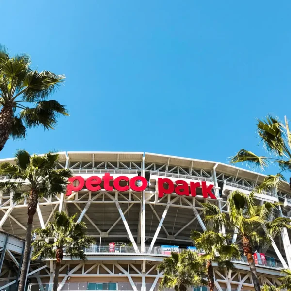 The entrance to Petco Park